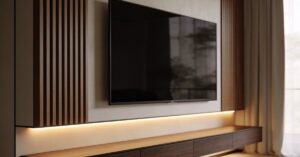Elegancka ściana z telewizorem: 10 świetnych pomysłów do salonu